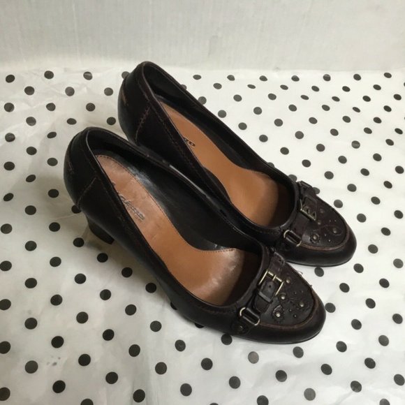 Nygard Collection Womens Leather Block Heel Pumps - Picture 2 of 12